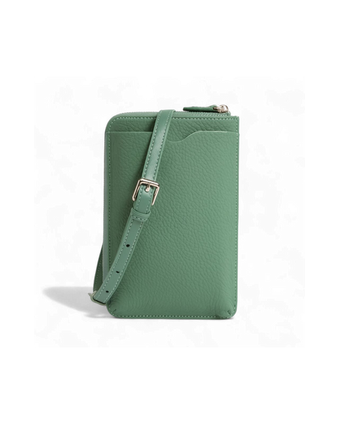 Palermo Leather Phonebag - Taupe