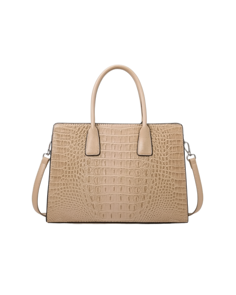 Siena Croc-Embossed Structured Tote