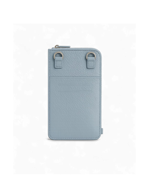Palermo Leather Phonebag - Mist Blue