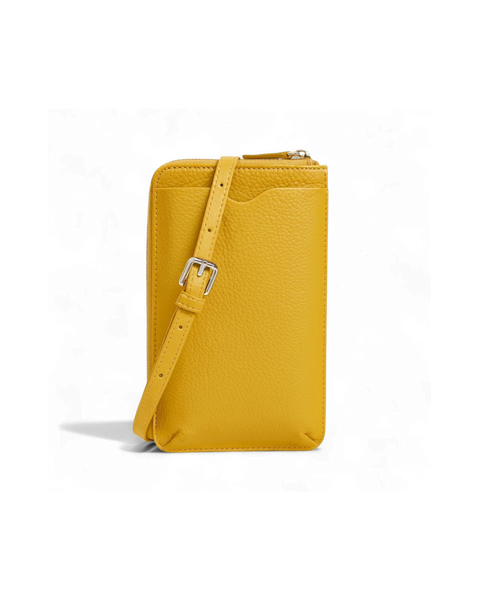 Palermo Leather Phonebag - Taupe