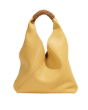 Solana Woven Handle Hobo Bag in Cowhide Leather