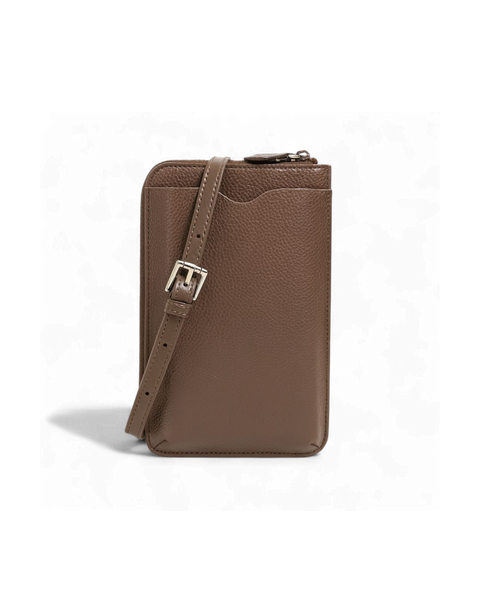 Palermo Leather Phonebag - Taupe