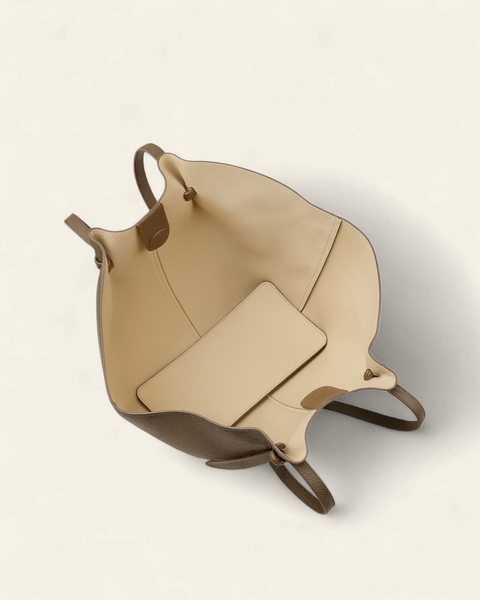 Vera Arc Tote in Truffle Brown (Genuine Leather)