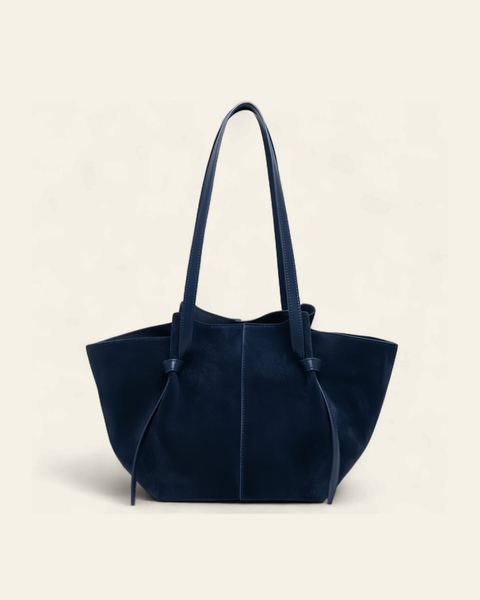Toscana Suede Tote — Genuine Cowhide Leather