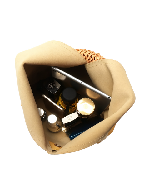 Solana Woven Handle Hobo Bag in Soleil Doux (Genuine Leather)