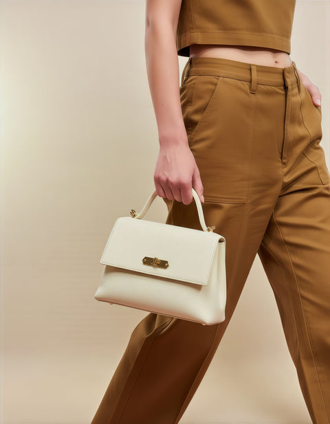 Élise Top Handle Bag (Genuine Leather)