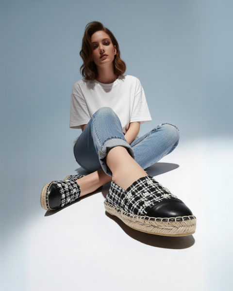 Serra Tweed Pearl Espadrilles