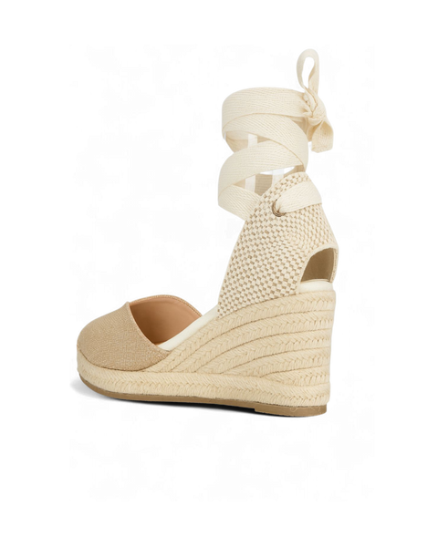 Isolde Lace-Up Wedge in Sabel
