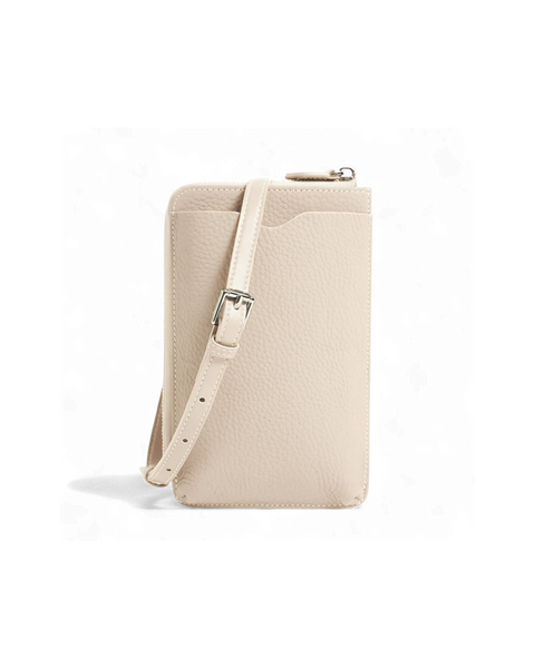 Palermo Leather Phonebag - Taupe
