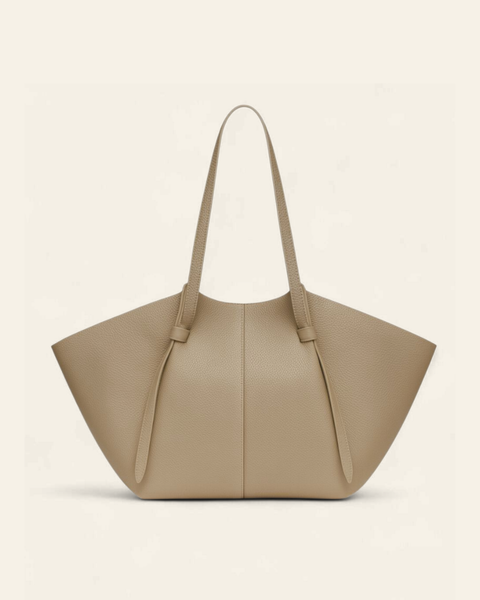 Vera Arc Tote in Truffle Brown (Genuine Leather)