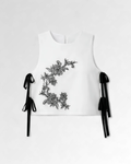 Noir Botanique Tie-Side Top