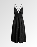 Eyelet Smocked Midi