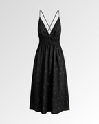 Eyelet Smocked Midi