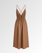 Eyelet Smocked Midi