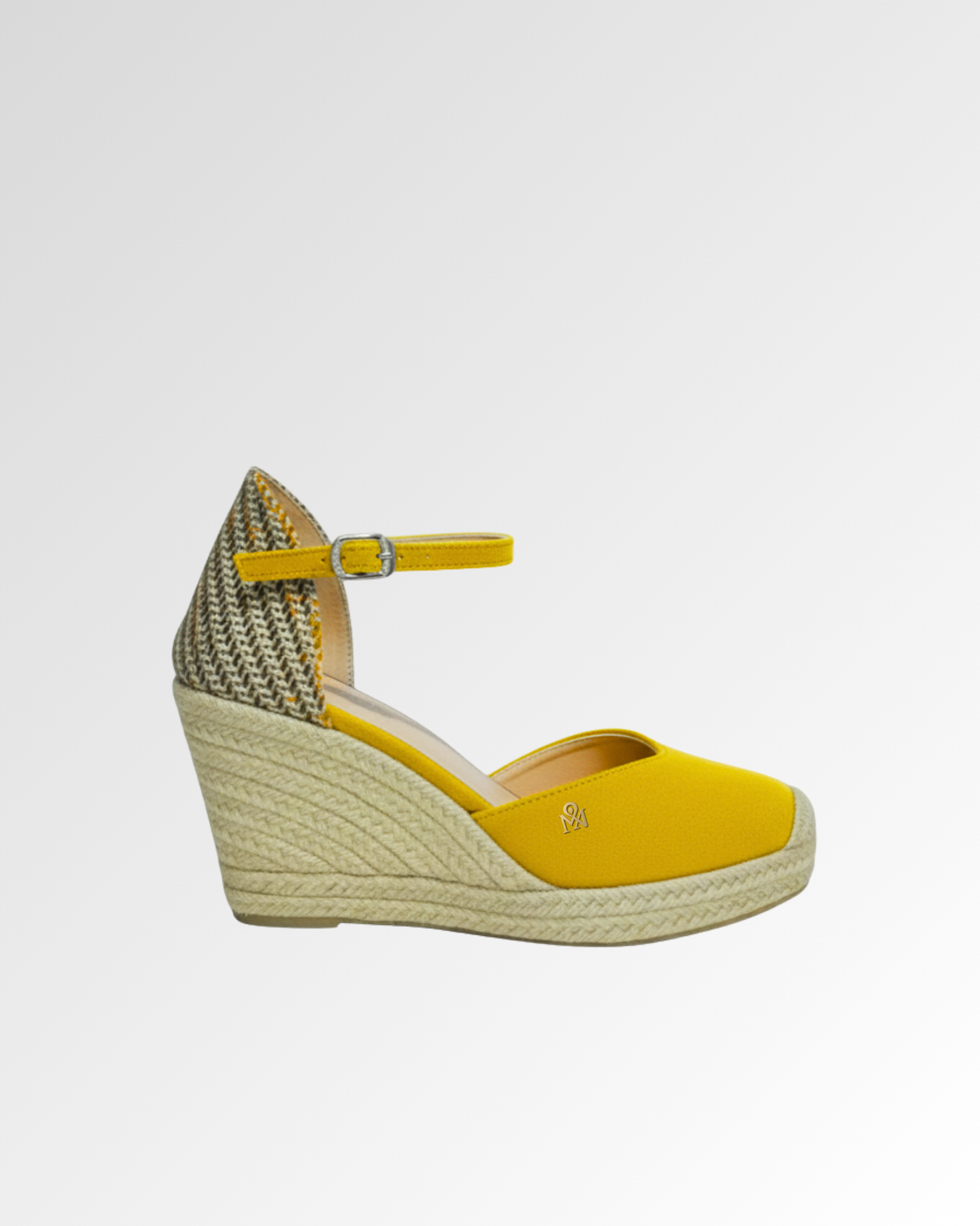 Low-Strap Woven Toe Wedge