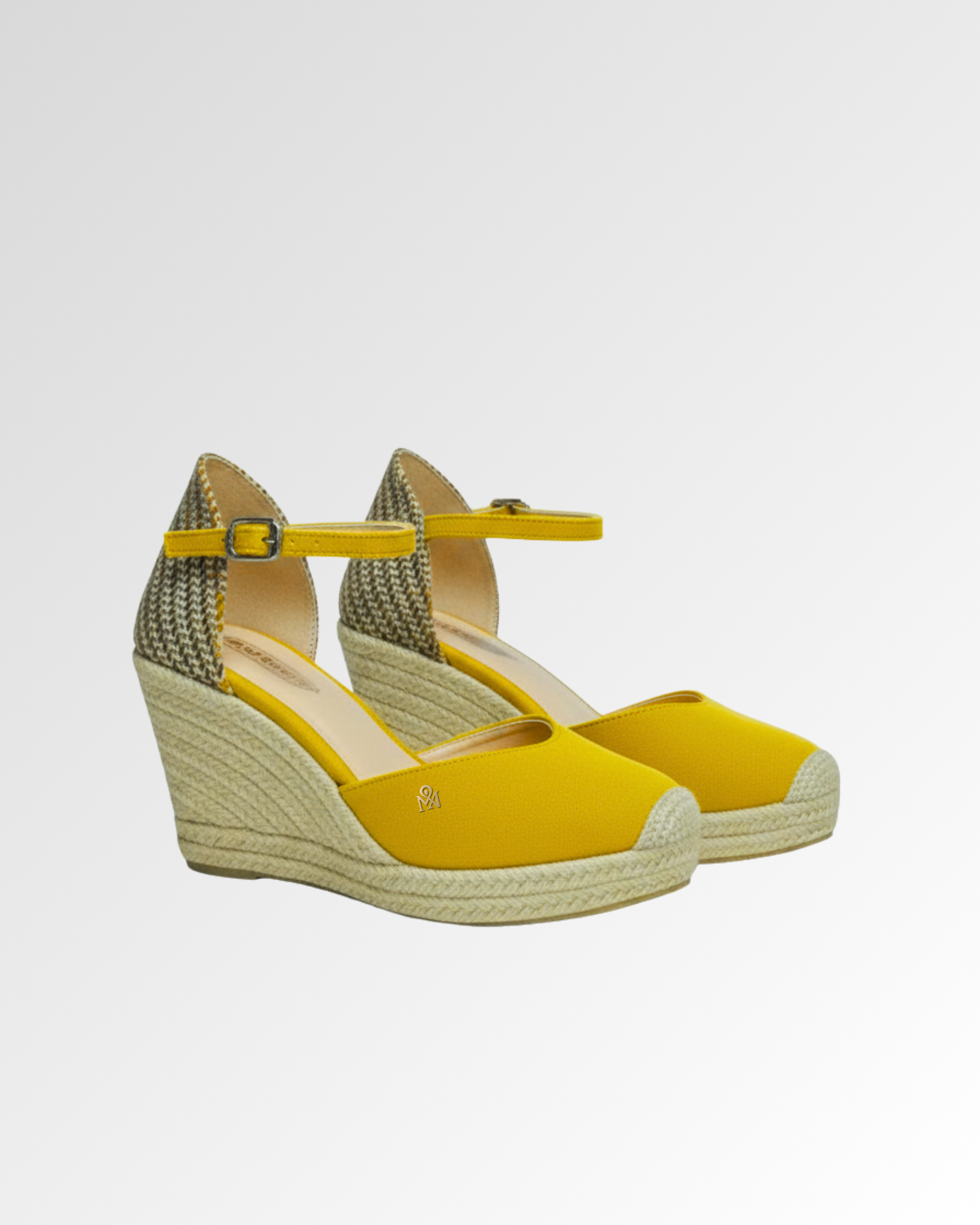 Low-Strap Woven Toe Wedge