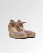 Low-Strap Woven Toe Wedge