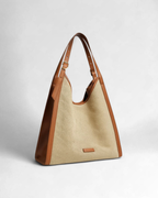 The Leather-Trimmed Canvas Tote