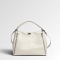 Croc Textured Shoulder Bag