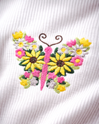 Fleur Papillon Embroidered Tee
