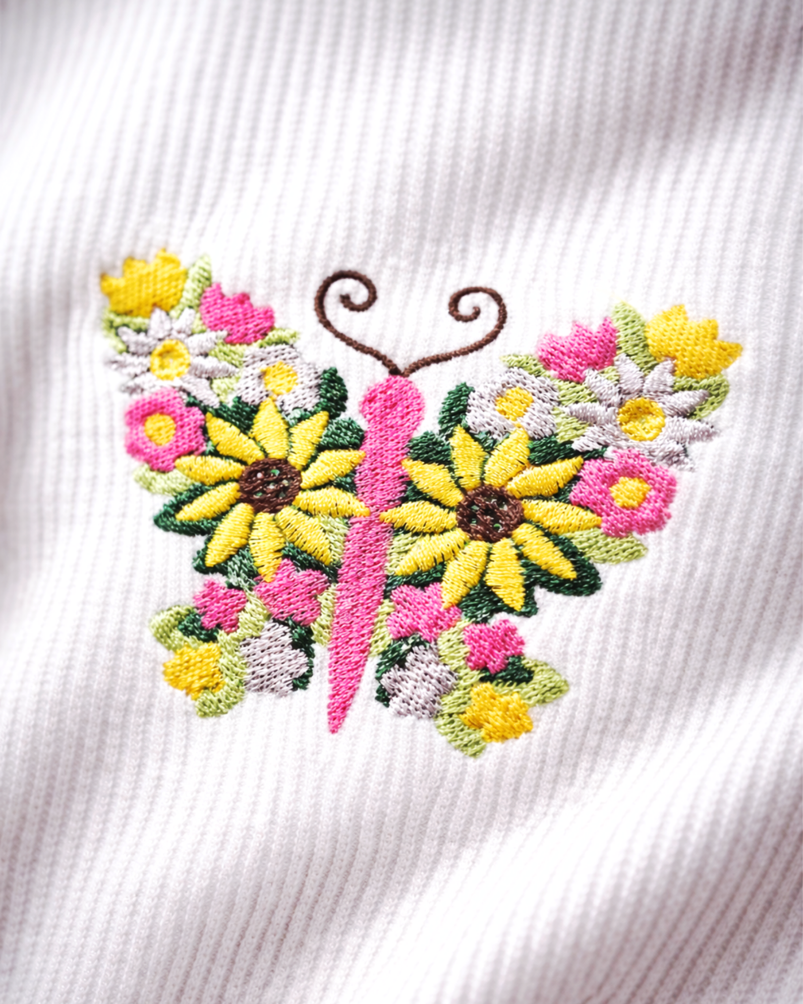 Fleur Papillon Embroidered Tee