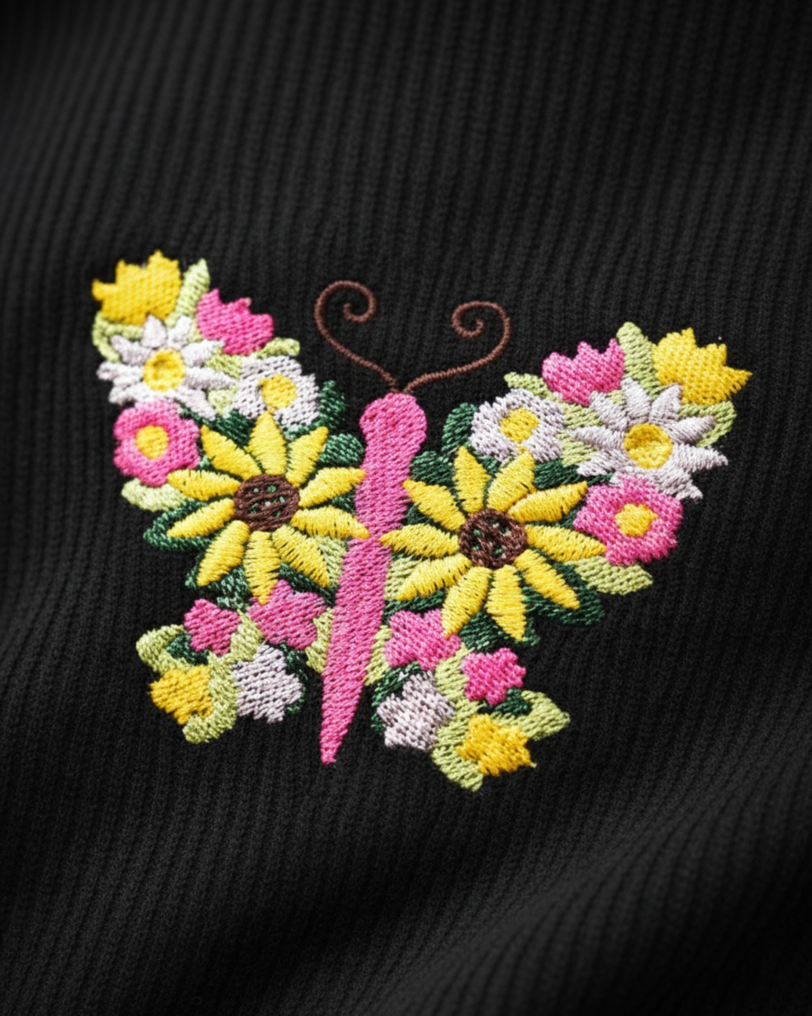 Fleur Papillon Embroidered Tee