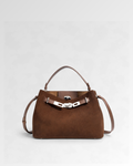 Versa-Carry Top Handle Bag in Suede