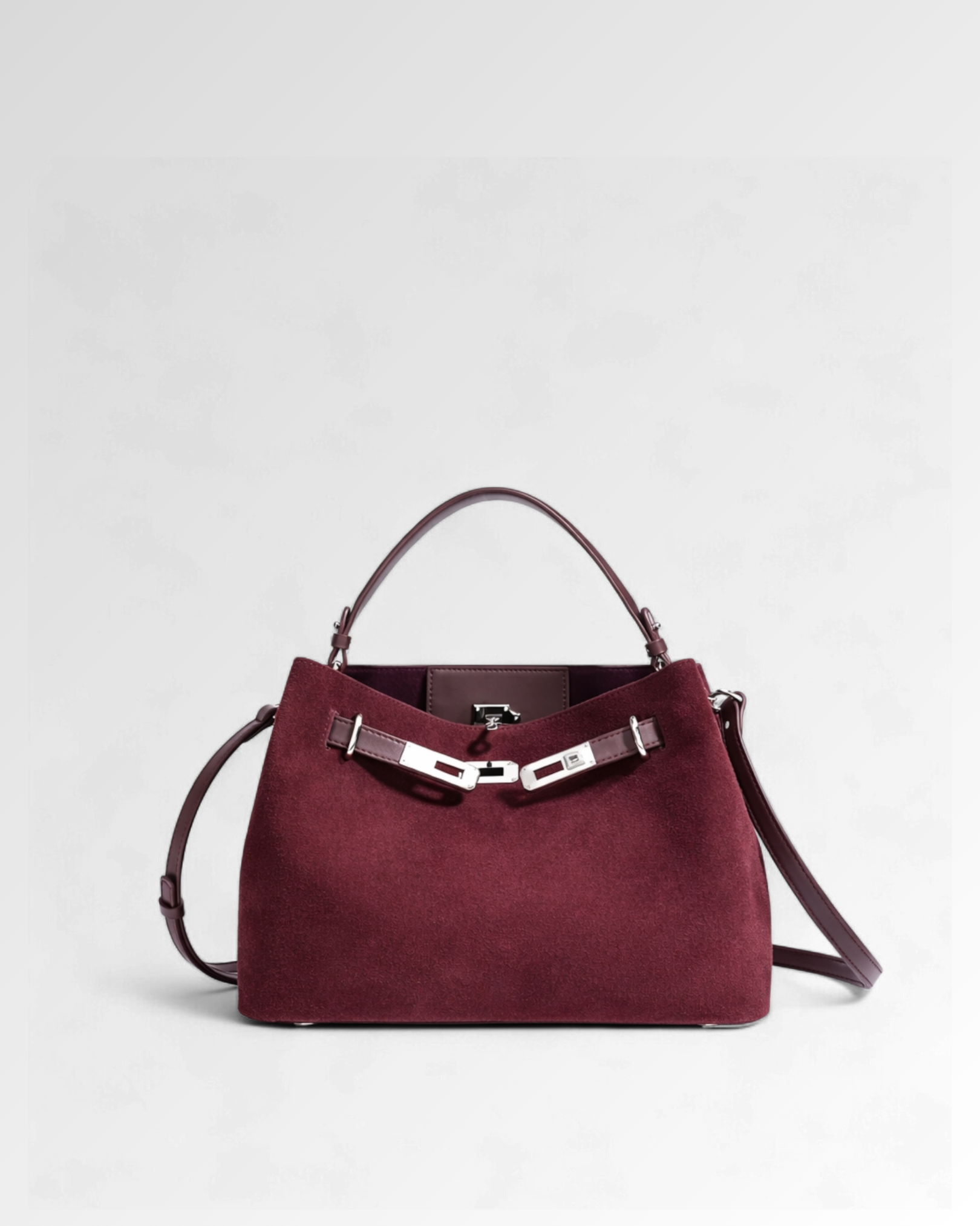 Versa-Carry Top Handle Bag in Suede