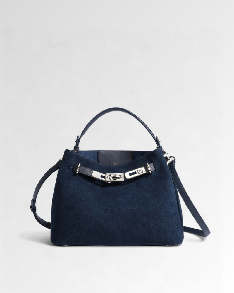Versa-Carry Top Handle Bag in Suede