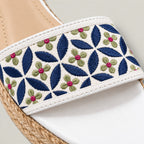 Azulée 100 detailed floral embroidery close-up