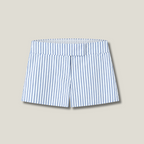Halter Co-ord matching blue white pinstripe shorts