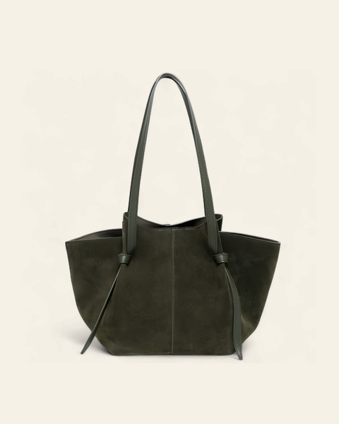 Toscana Suede Tote — Genuine Cowhide Leather