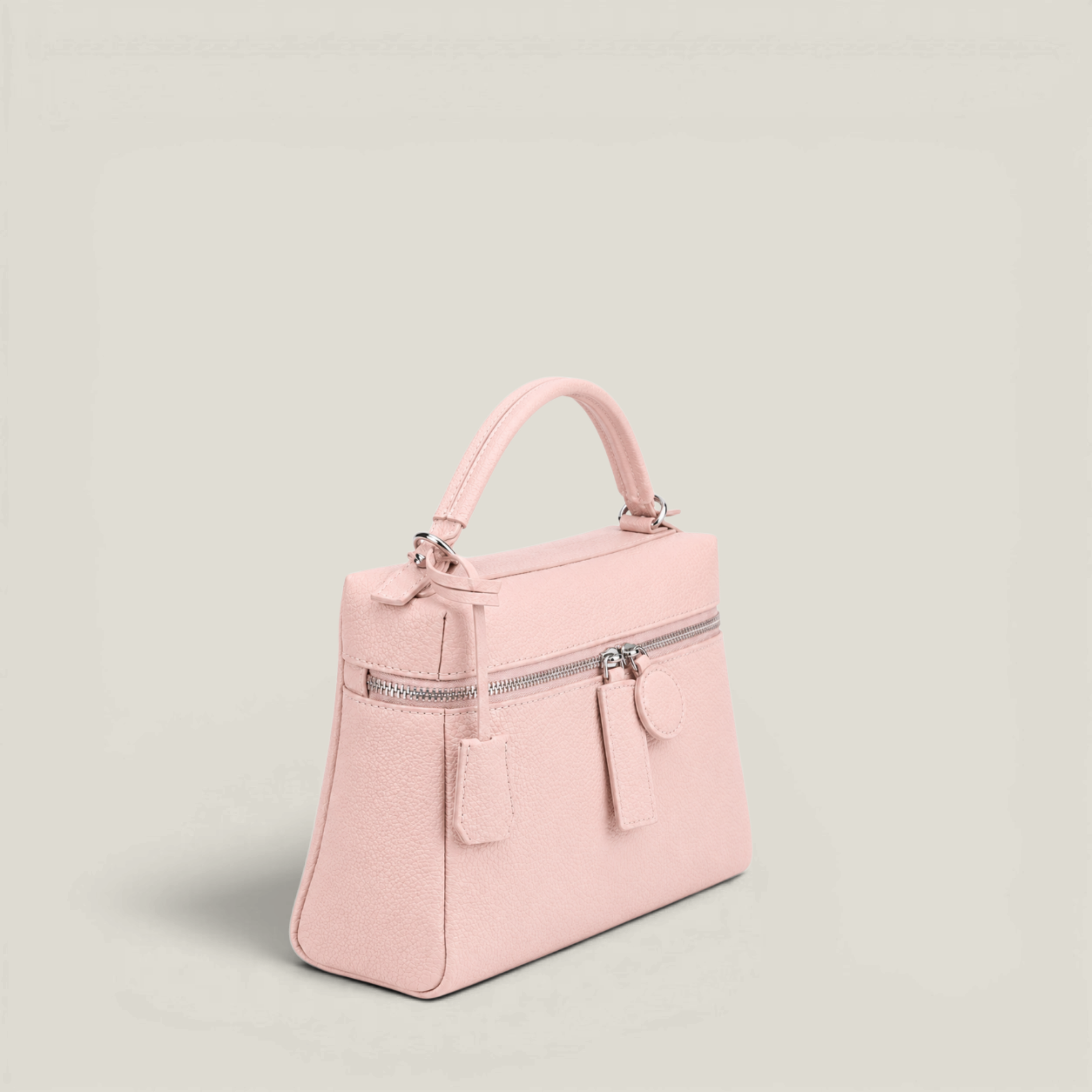 Le Zip-Top Pebbled Bag