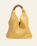 Solana Woven Handle Hobo Bag in Cowhide Leather