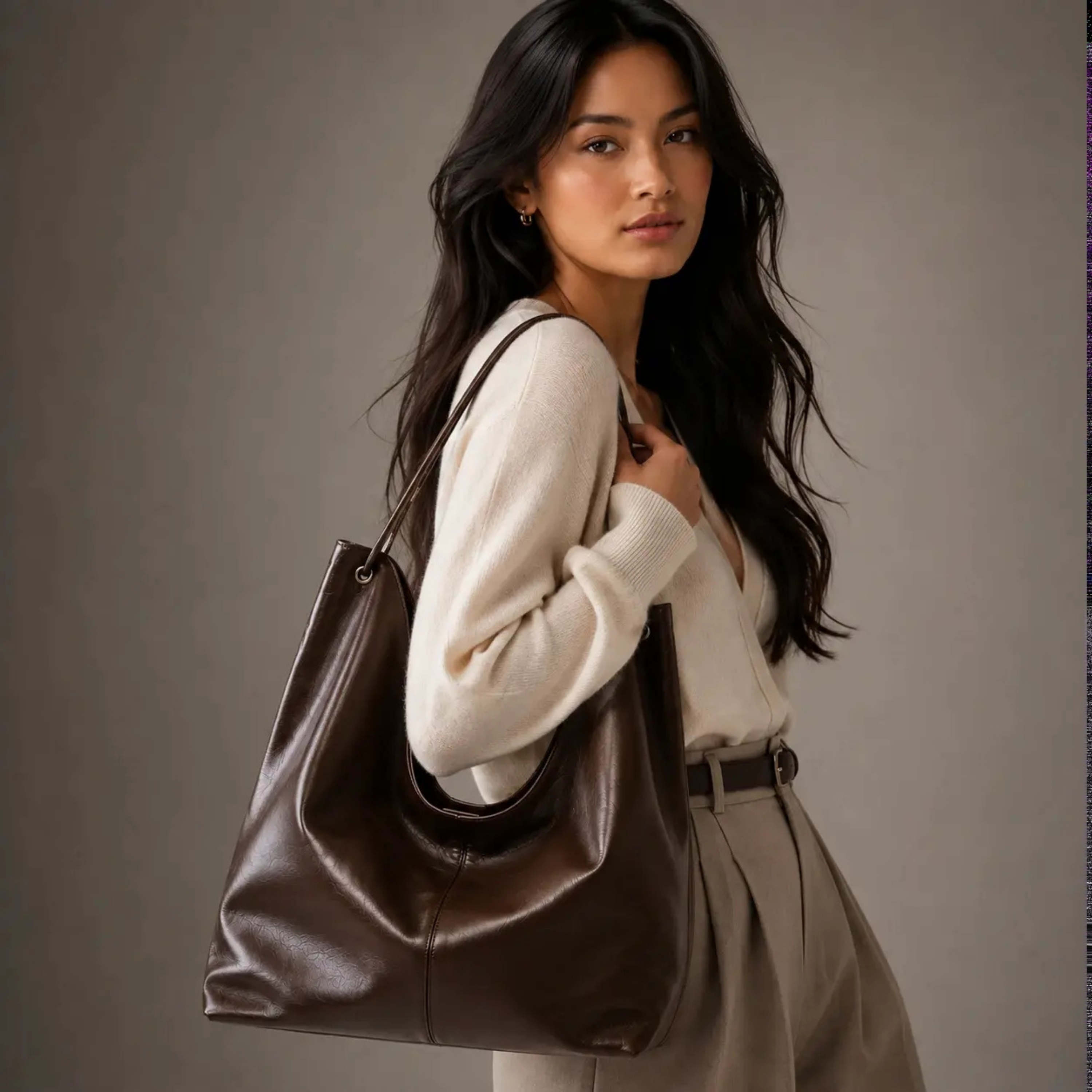 Vegetable-Tanned Hobo Bag