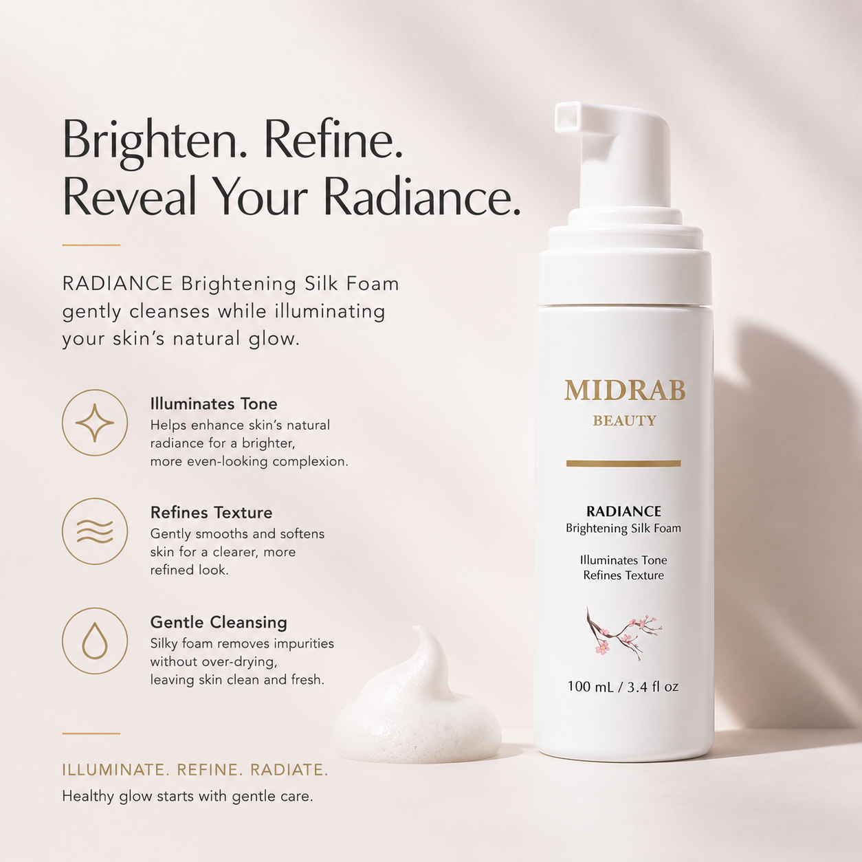 Brightening Silk Foam
