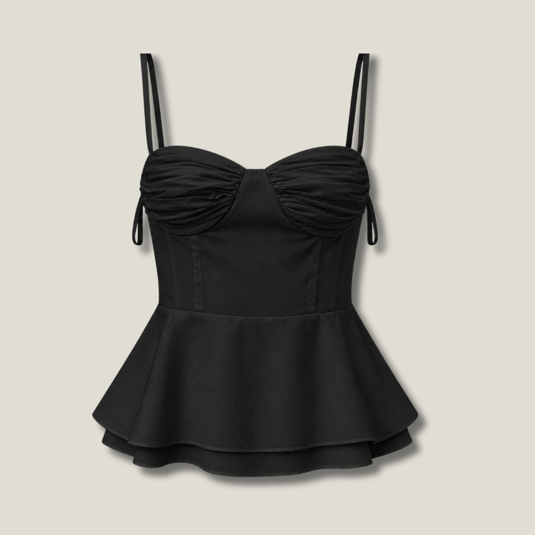 Ruched Peplum Top