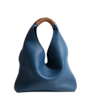 Solana Woven Handle Hobo Bag in Cowhide Leather