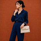 Croc-Embossed Top Handle Bag
