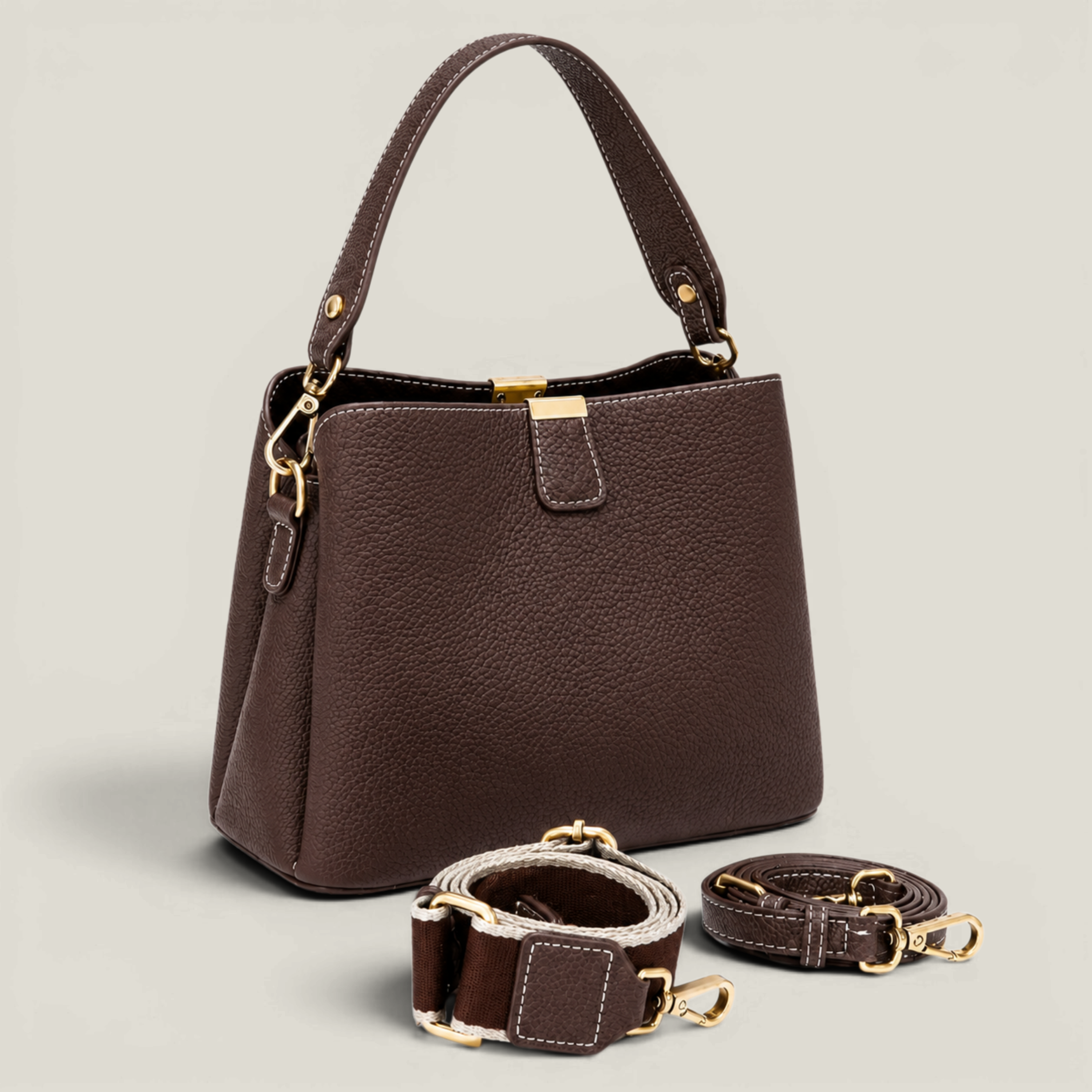 Le Trio Pebbled Bag