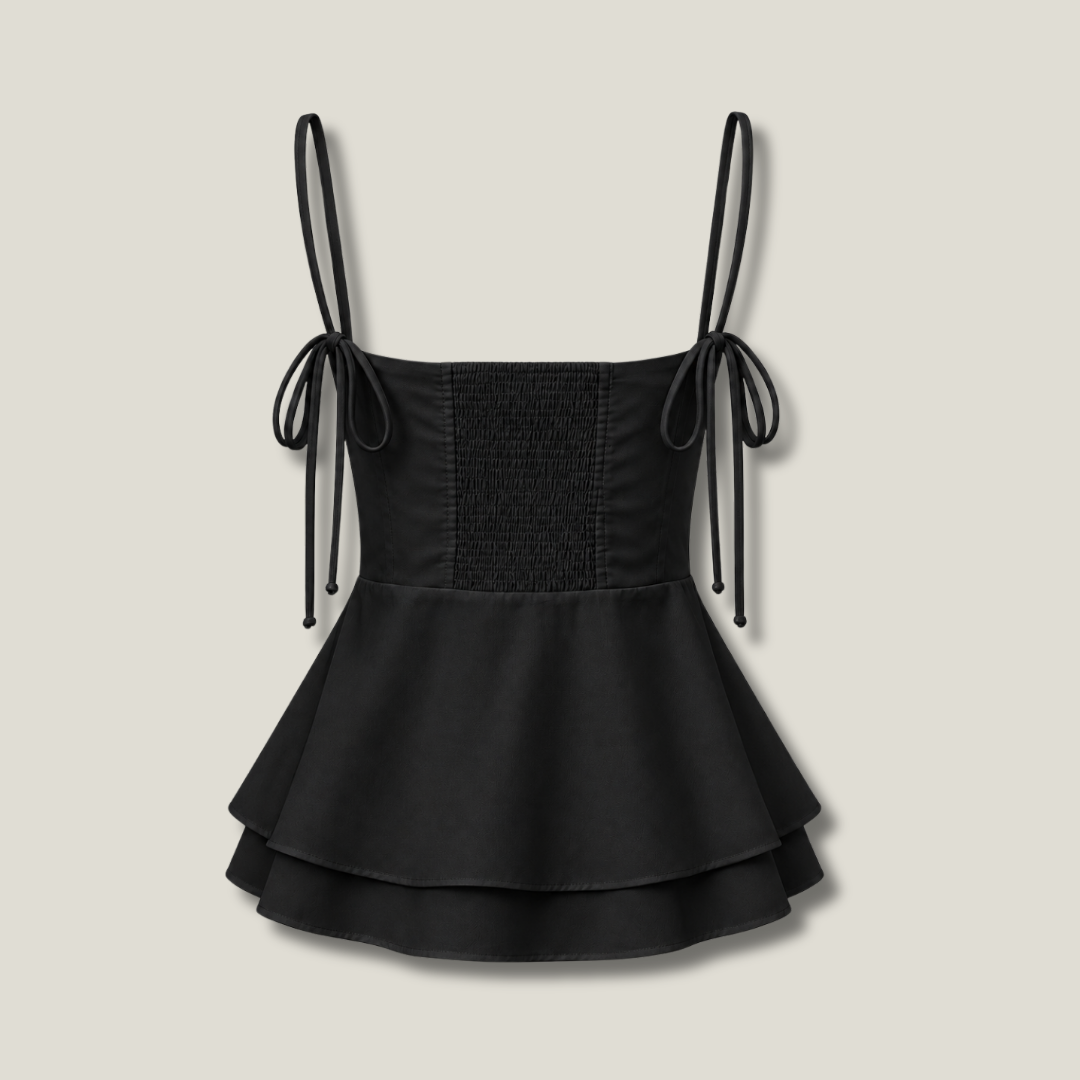 Ruched Peplum Top