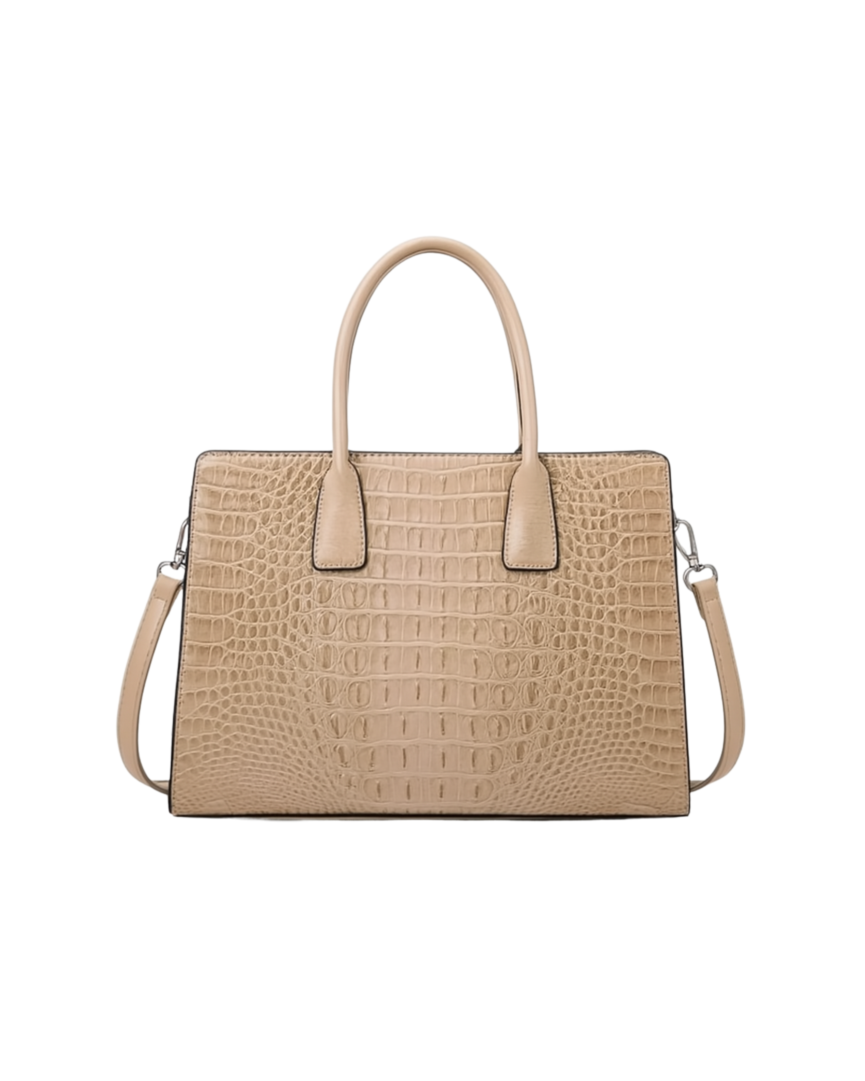 Siena Croc-Embossed Structured Tote