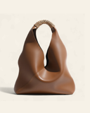 Solana Woven Handle Hobo Bag in Cowhide Leather