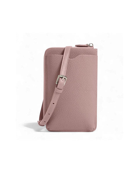 Palermo Leather Phonebag - Taupe
