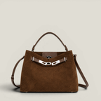 Versa-Carry Top Handle Bag in Suede