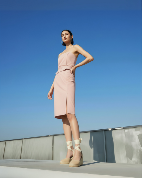 Isolde Lace-Up Wedge in Sabel