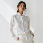 Embroidered Pure Linen Full Sleeve