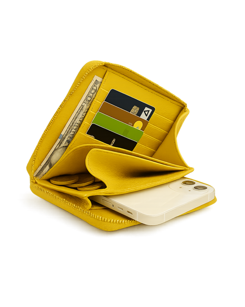 Palermo Leather Phonebag - Marigold