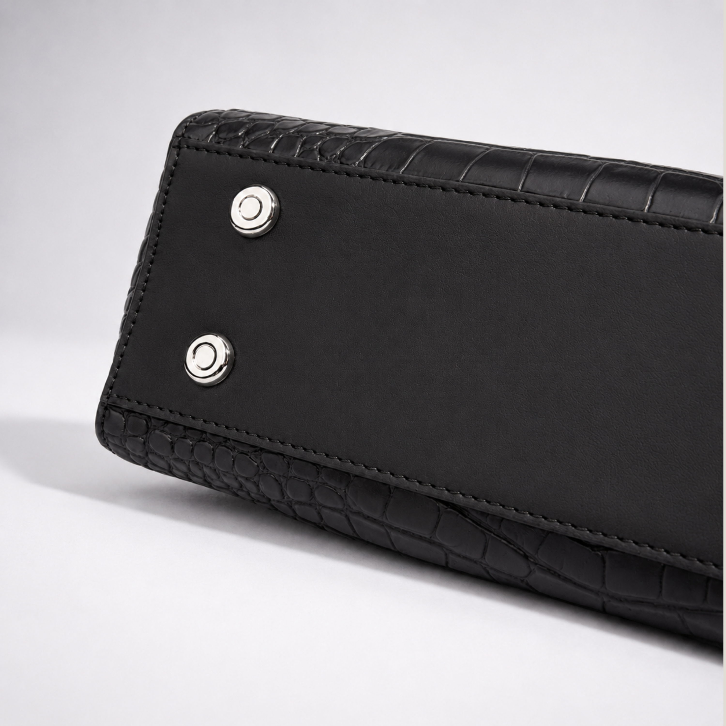 Croc-Embossed Commuter Handbag