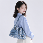 Bleu Tissé Bucket Bag